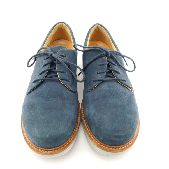 SAMUEL HUBBARD Blue Nubuck Walking Oxfords Shoes 9 - Picture 2 of 7